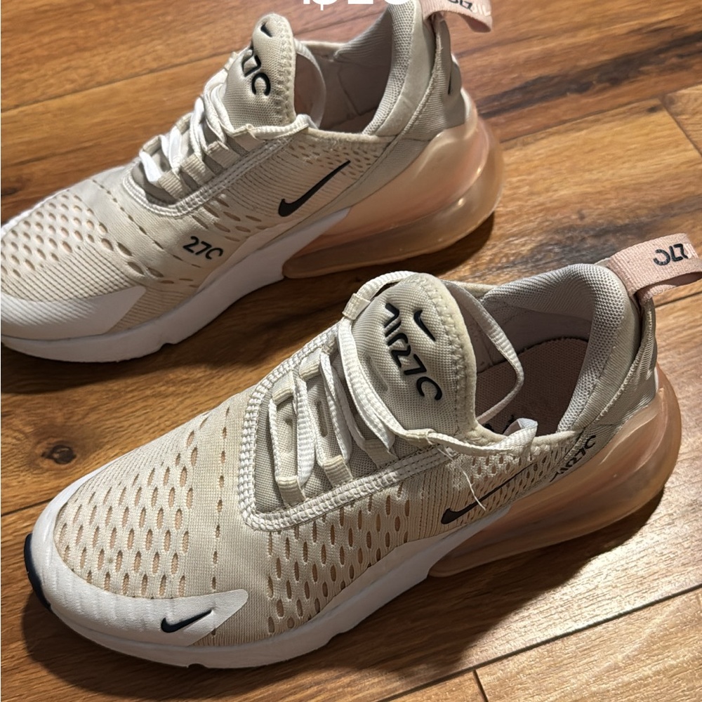 Nike Air Max 270 Beige and Black Sneakers